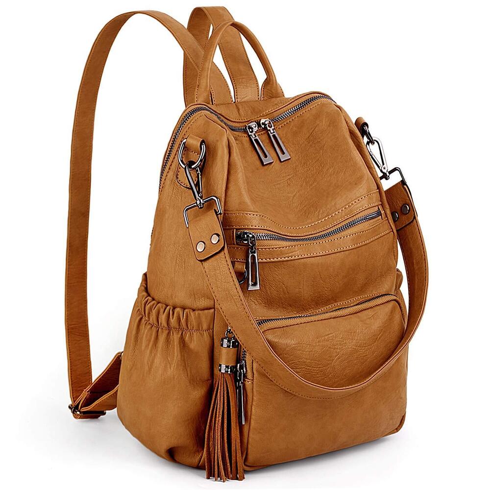 2158 Backpack Purse Leather Vegan Fashion Designer Rucksack Convertible